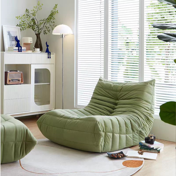 Green Fireside Velvet Sofa+Pillow+Ottoman - Image 5