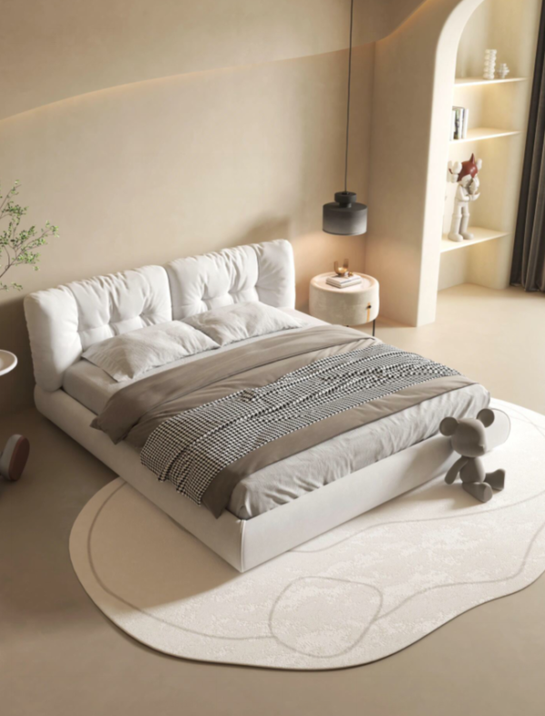 Beige Velvet Cloud bed - Image 4