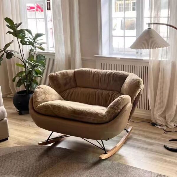 Khaki & Khaki Double rocking chair