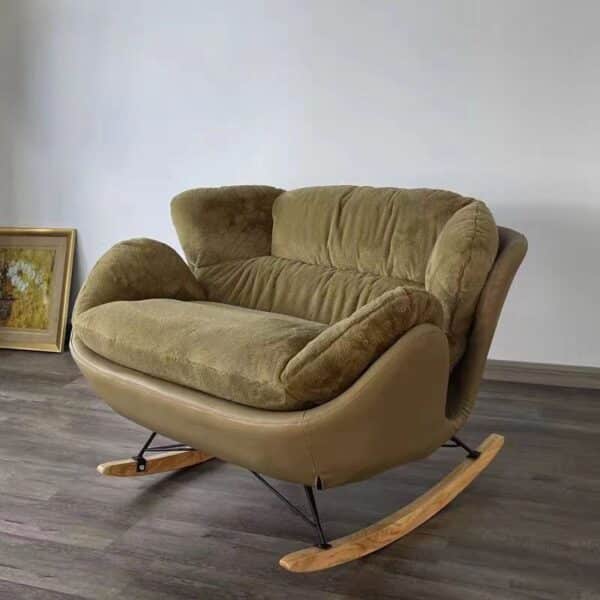 Khaki & Khaki Double rocking chair