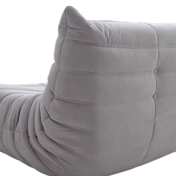 Light Grey Velvet Caterpillar Sofa 11# - Image 3