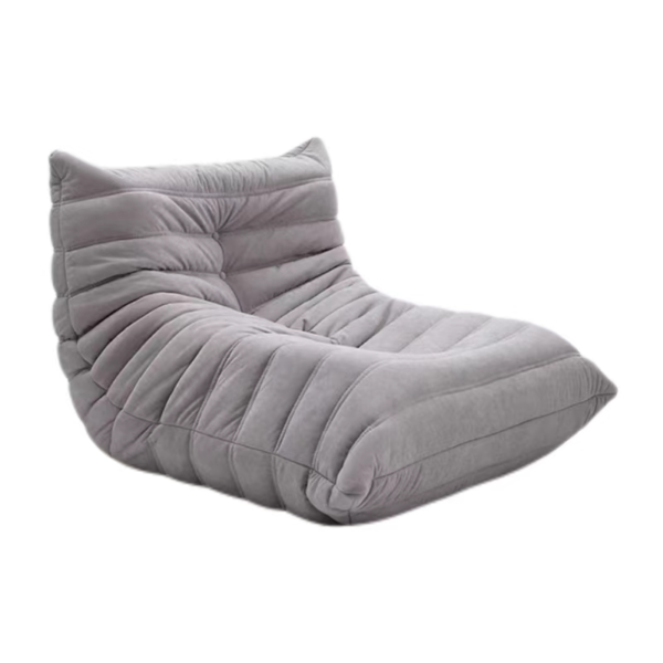 Light Grey Velvet Caterpillar Sofa 11# - Image 5