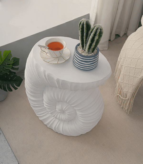 AMG Melbourne Furniture White Snail table coffee table