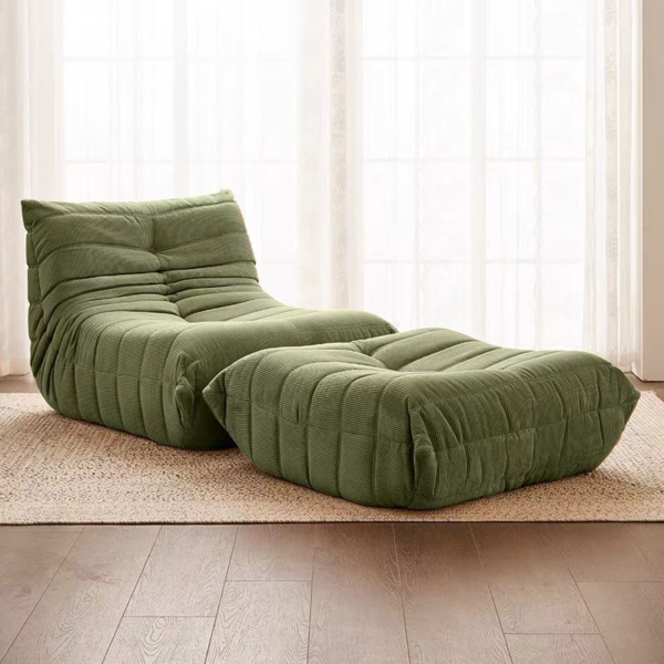 Green Fireside Velvet Sofa+Pillow+Ottoman - Image 7