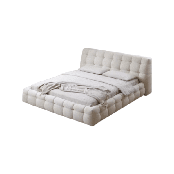 Marshmallow Sherpa fabric bed 138