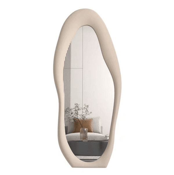 White Mango-Shaped Mirror 200