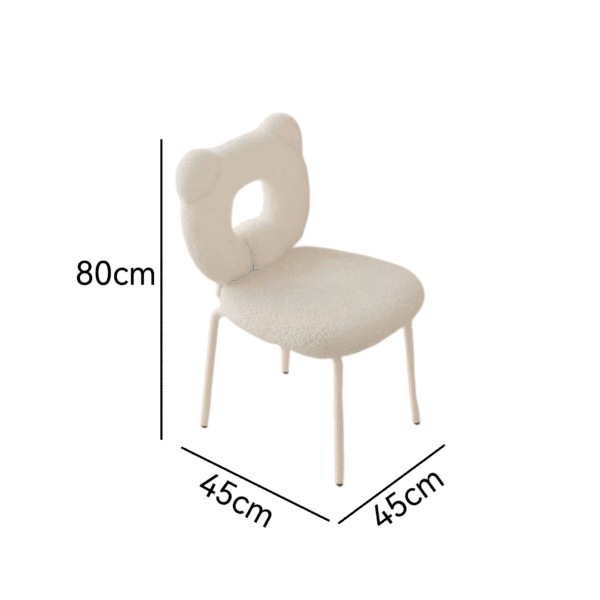 Shearling Teddy Bear Dressing Chair 45 - Image 2