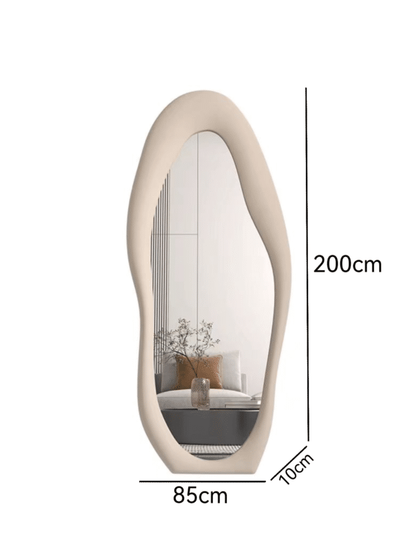 White Mango-Shaped Mirror 200 - Image 2