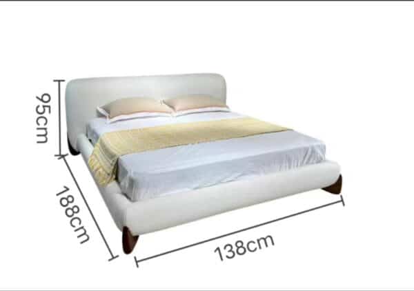 Snow Velvet Plush Bed Frame 138 - Image 2