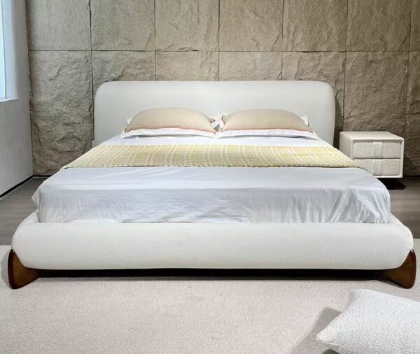 Snow Velvet Plush Bed Frame 138 - Image 5