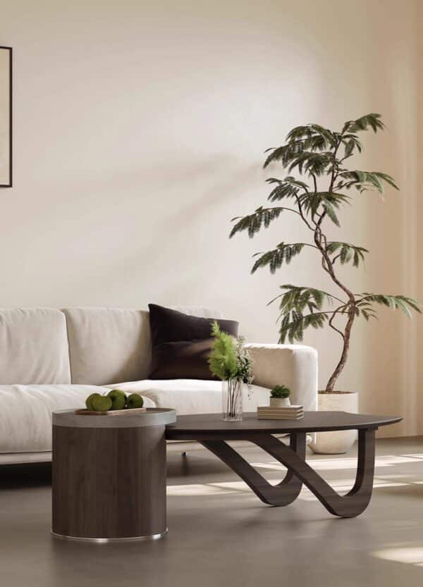 Walnut wood coffee table 140 - Image 4