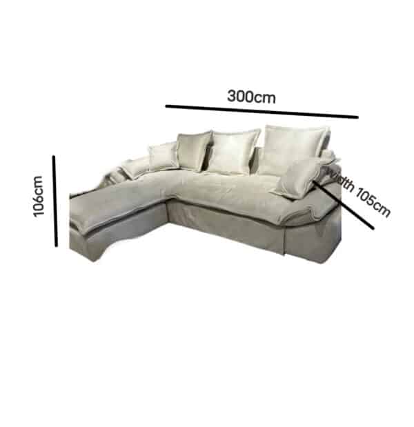 Vela Fabric  L Shape Sofa 300 - Image 2