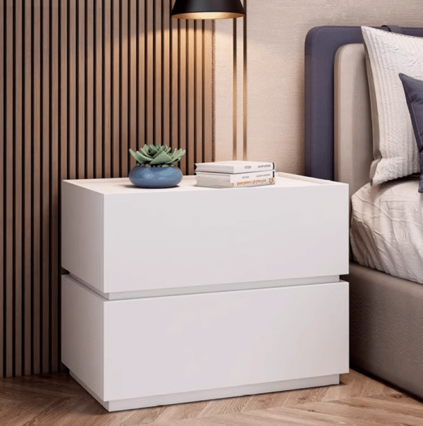 White Bedside Table 50