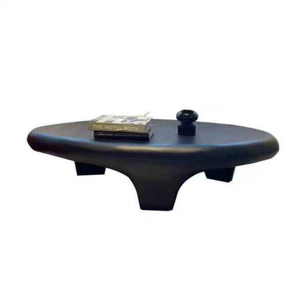 Black Fiberglass Pebble Coffee Table 150