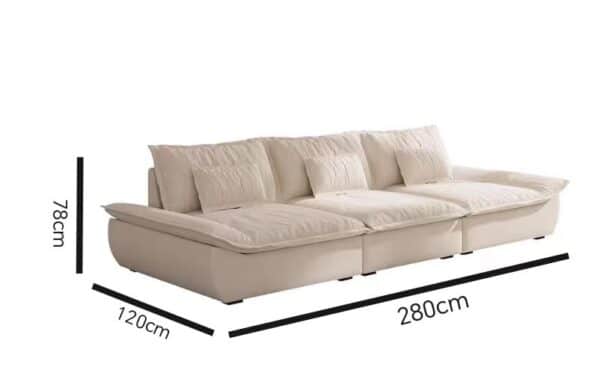 White Adjustable Sailboat Sofa 280 - Image 2